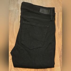 Express Black Distressed Mid-Rise Jeans
